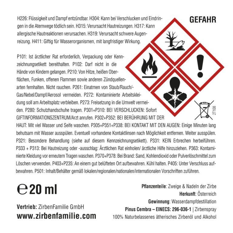 Zirbenfamilie ZirbenSpray